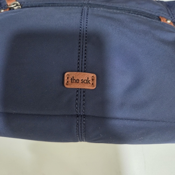 The Sak Esperato Hobo Bag Adjustable Strap, Pockets, Water Repellant Navy Blue - Picture 9 of 15